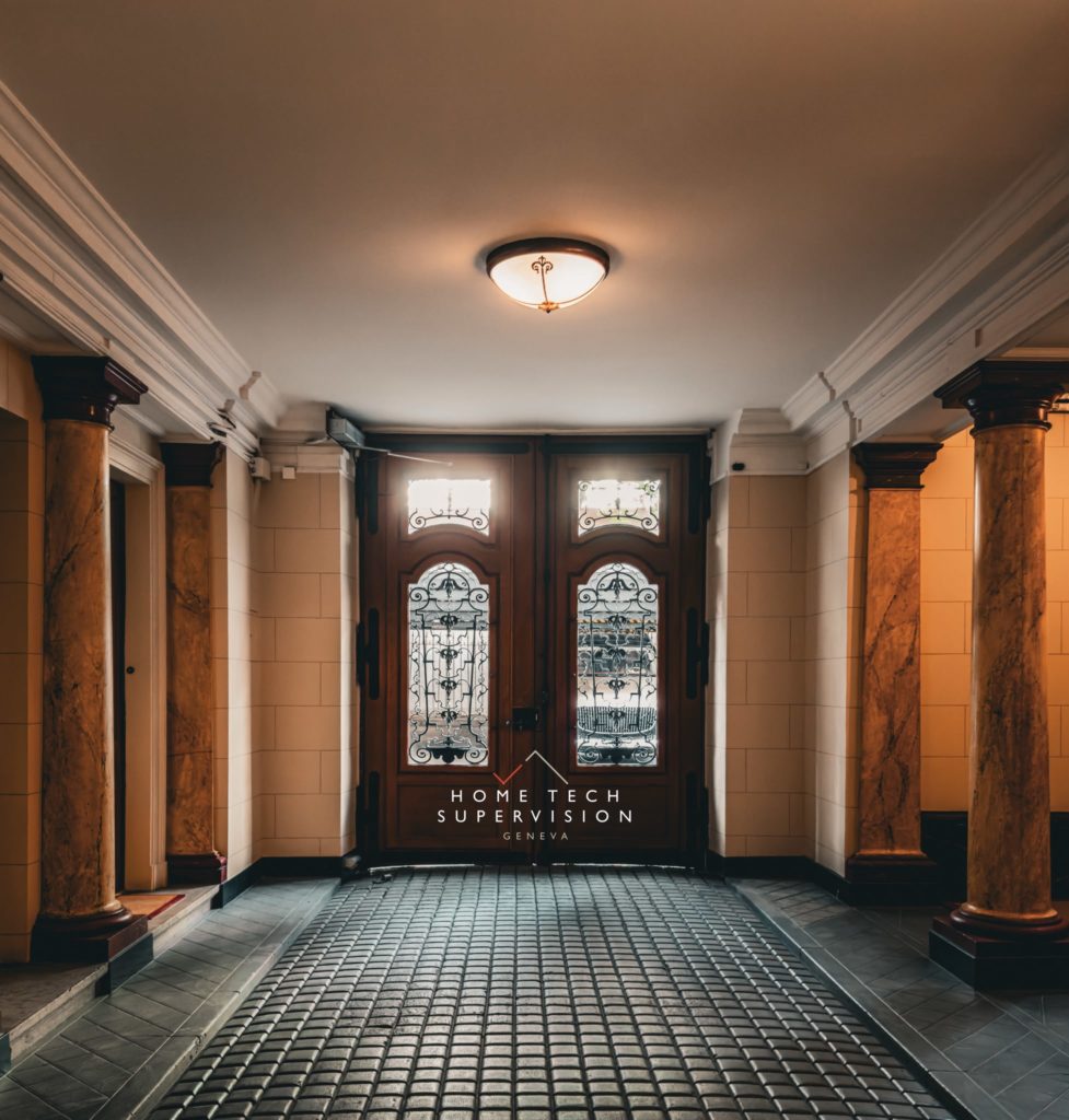 Hall d’entrée historique à colonnes – rénovation à Genève